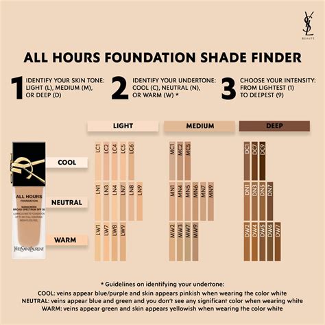 ysl all hours foundation color match|YSL all hours shades.